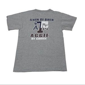 Grey Texas A&M Spellout Tee Shirt